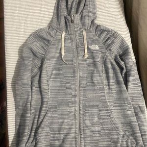 North Face light weight zip up fleece hoodie